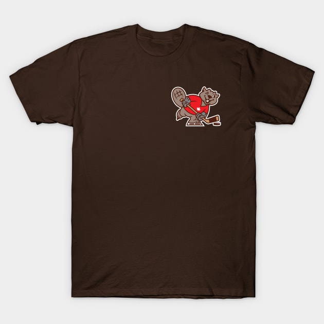 Beaver Hockey T-Shirt by TriDub Design Co 